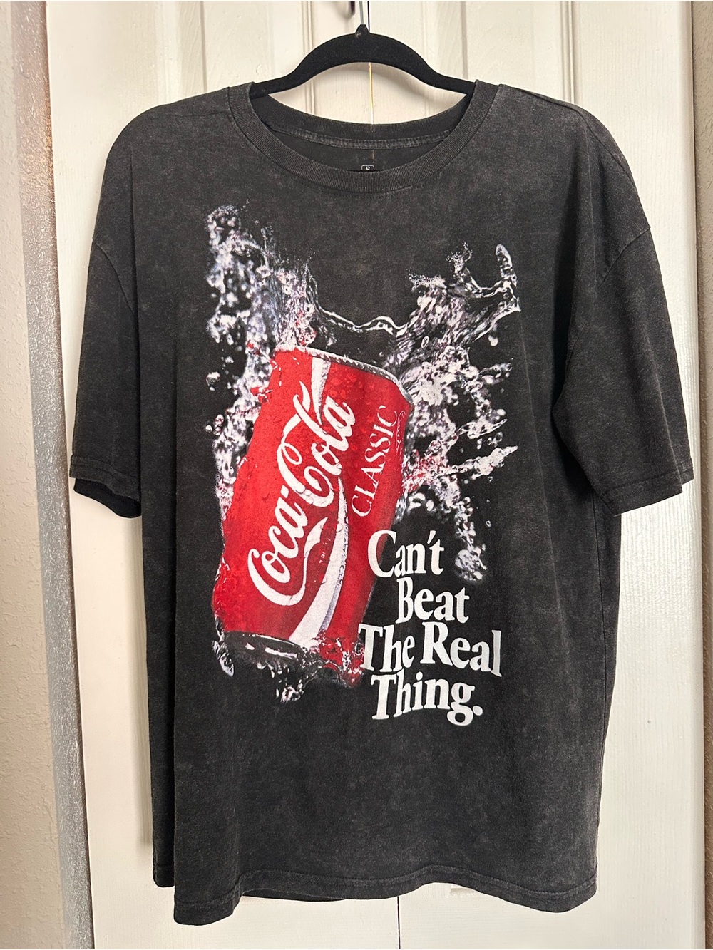 Coca-Cola Black Tee with Red Can Graphic